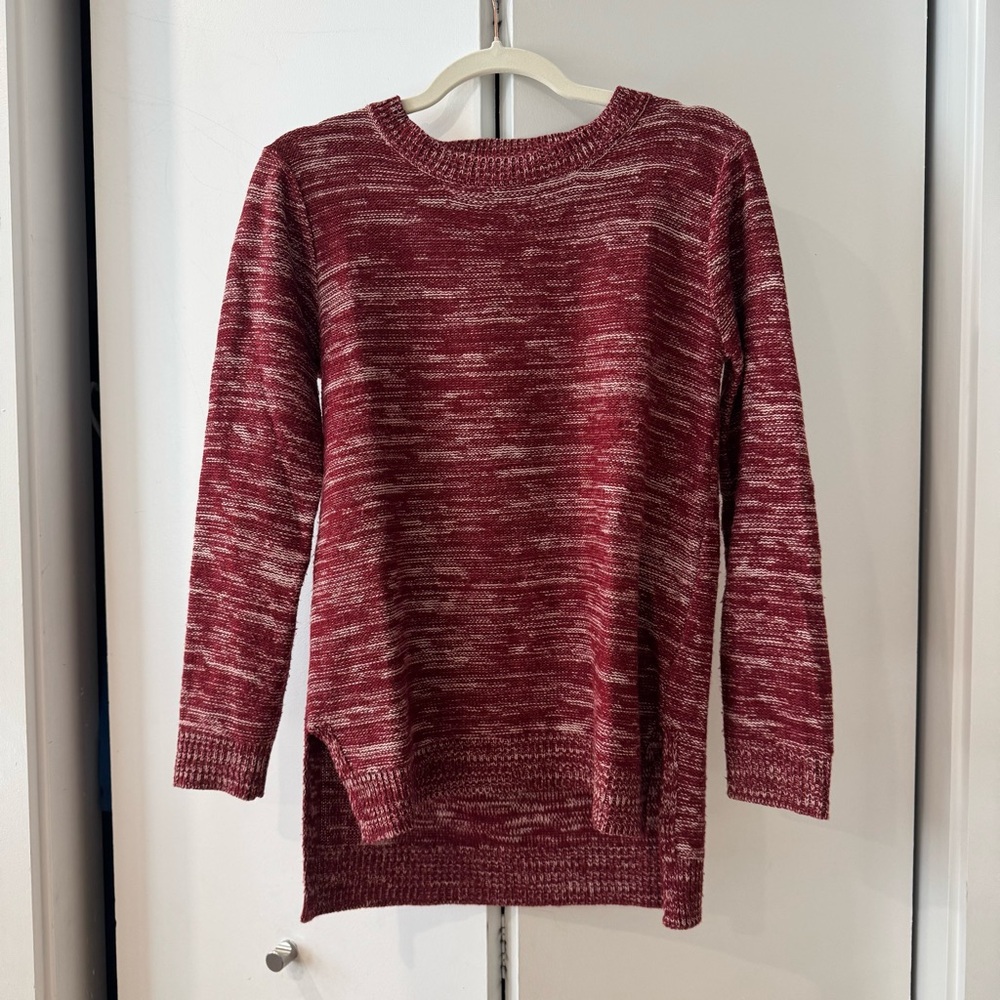 Elegant Burgundy Knit Sweater